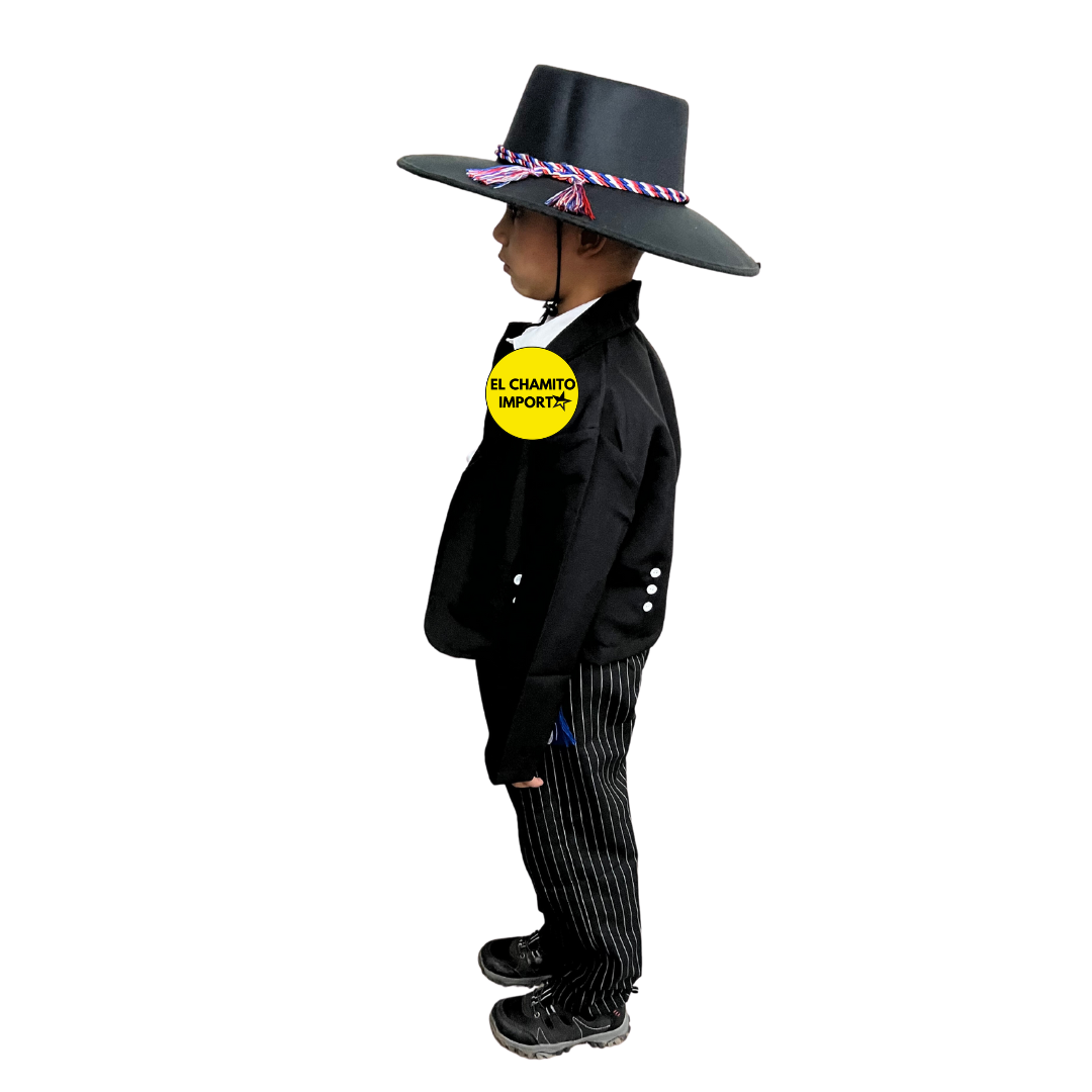 Traje Vestimenta Típica Huaso Elegante Niño