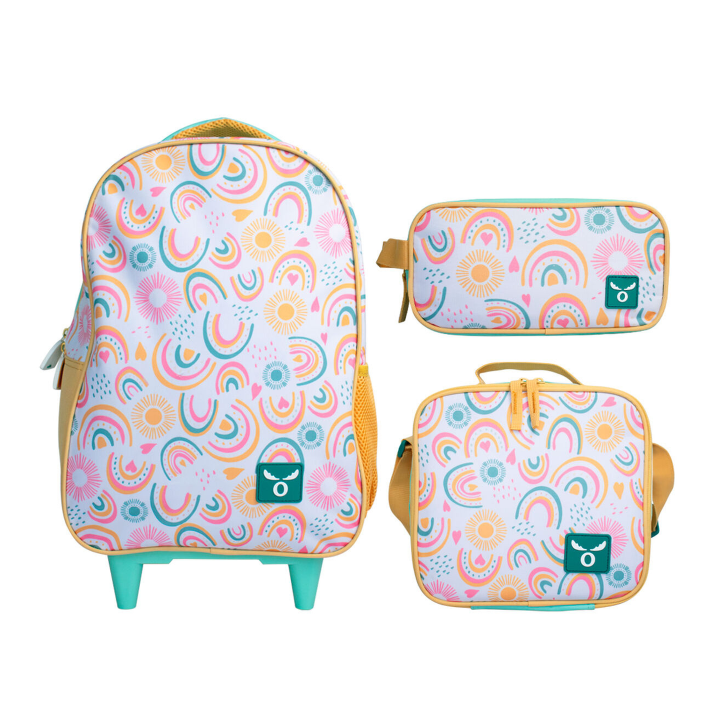 Pack Mochila Escolar Con Ruedas + Lonchera +estuche/moose