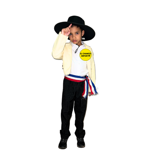 Traje Vestimenta Típica Huaso Elegante Niño