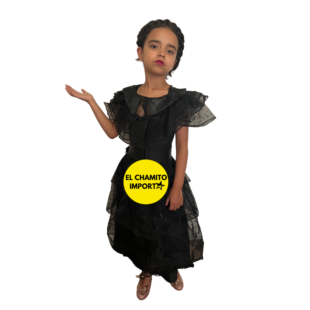 Disfraz De Merlina Addams De Fiesta