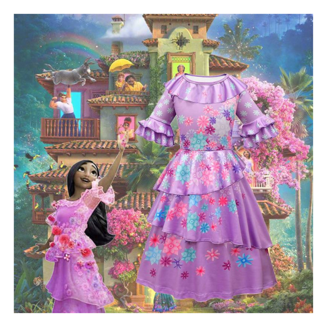 Disfraz Vestido Isabela Madrigal Encanto Cosplay Halloween