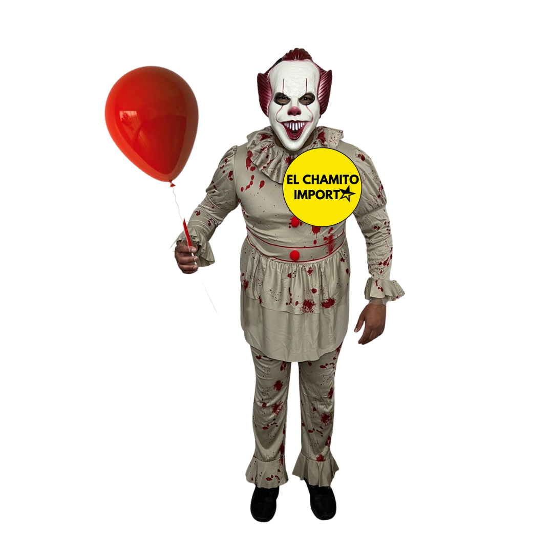 Disfraz Payaso Asesino It Pennywise Adulto+mascara Halloween