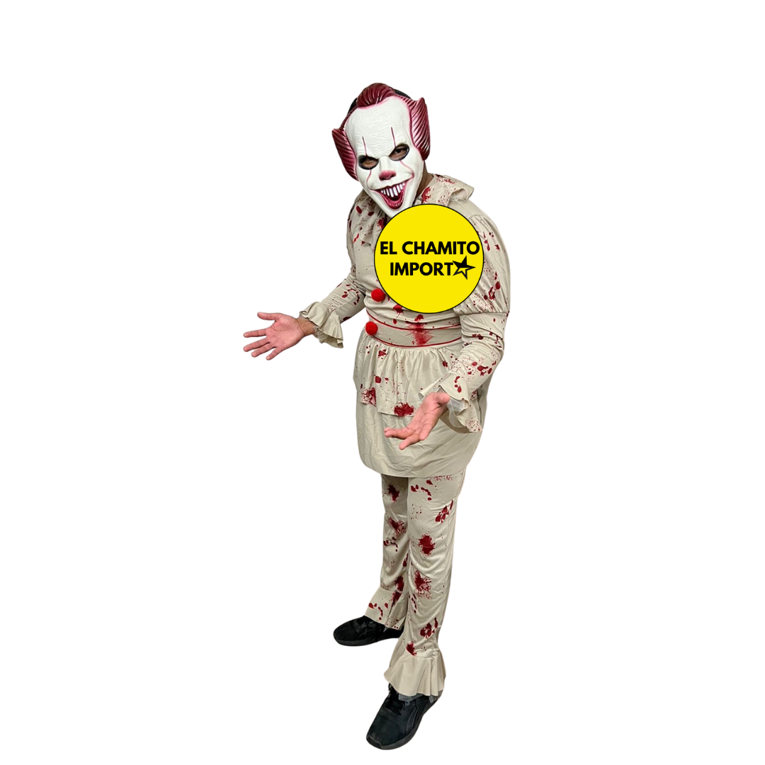 Disfraz Payaso Asesino It Pennywise Adulto+mascara Halloween