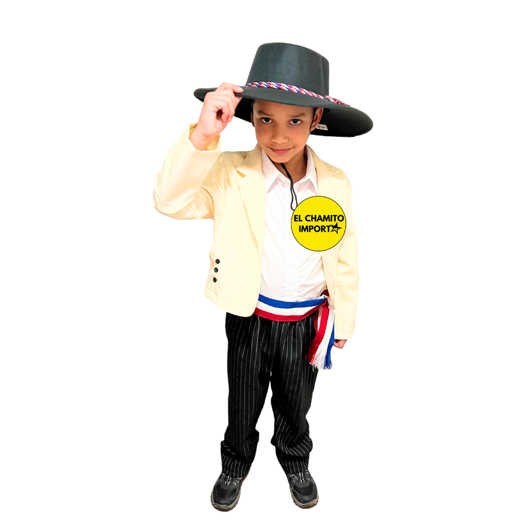 Traje Vestimenta Típica Huaso Elegante Niño