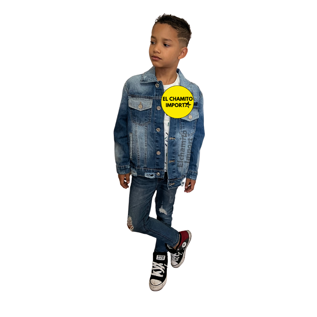Chaqueta De Jeans Mezclilla Para Niños