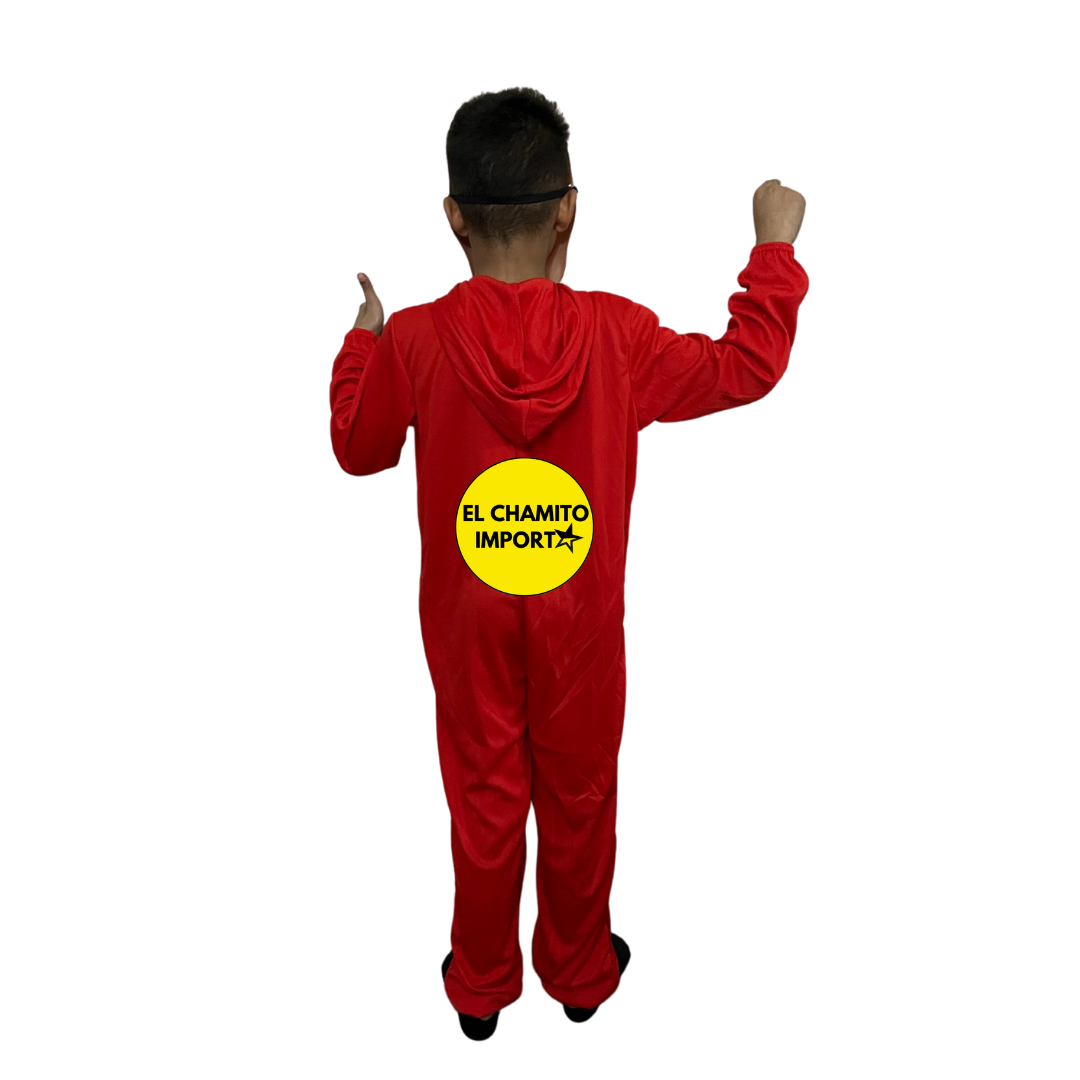 Disfraz Traje Casa Papel Overol+mascara+ Arma  Niño