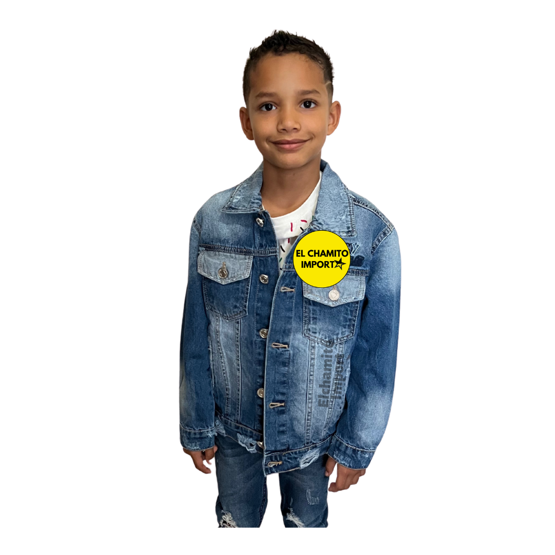 Chaqueta De Jeans Mezclilla Para Niños