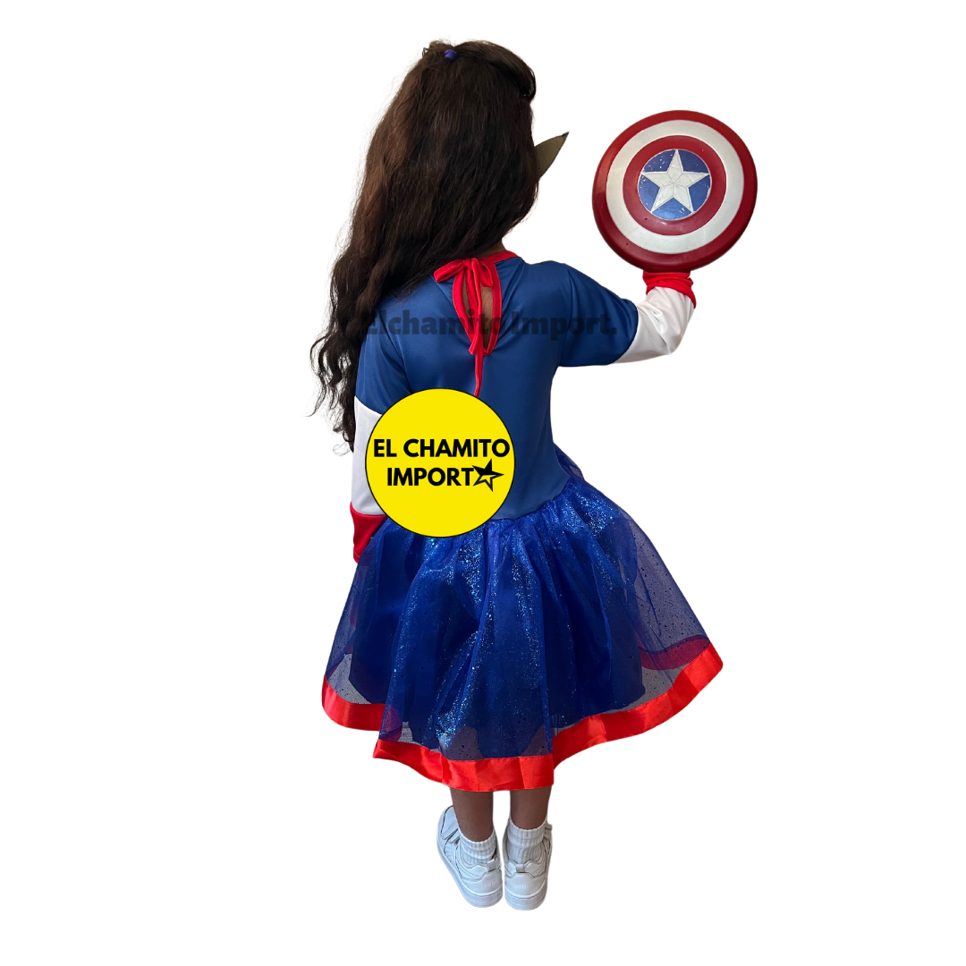Disfraz Niña Capitan America Girl