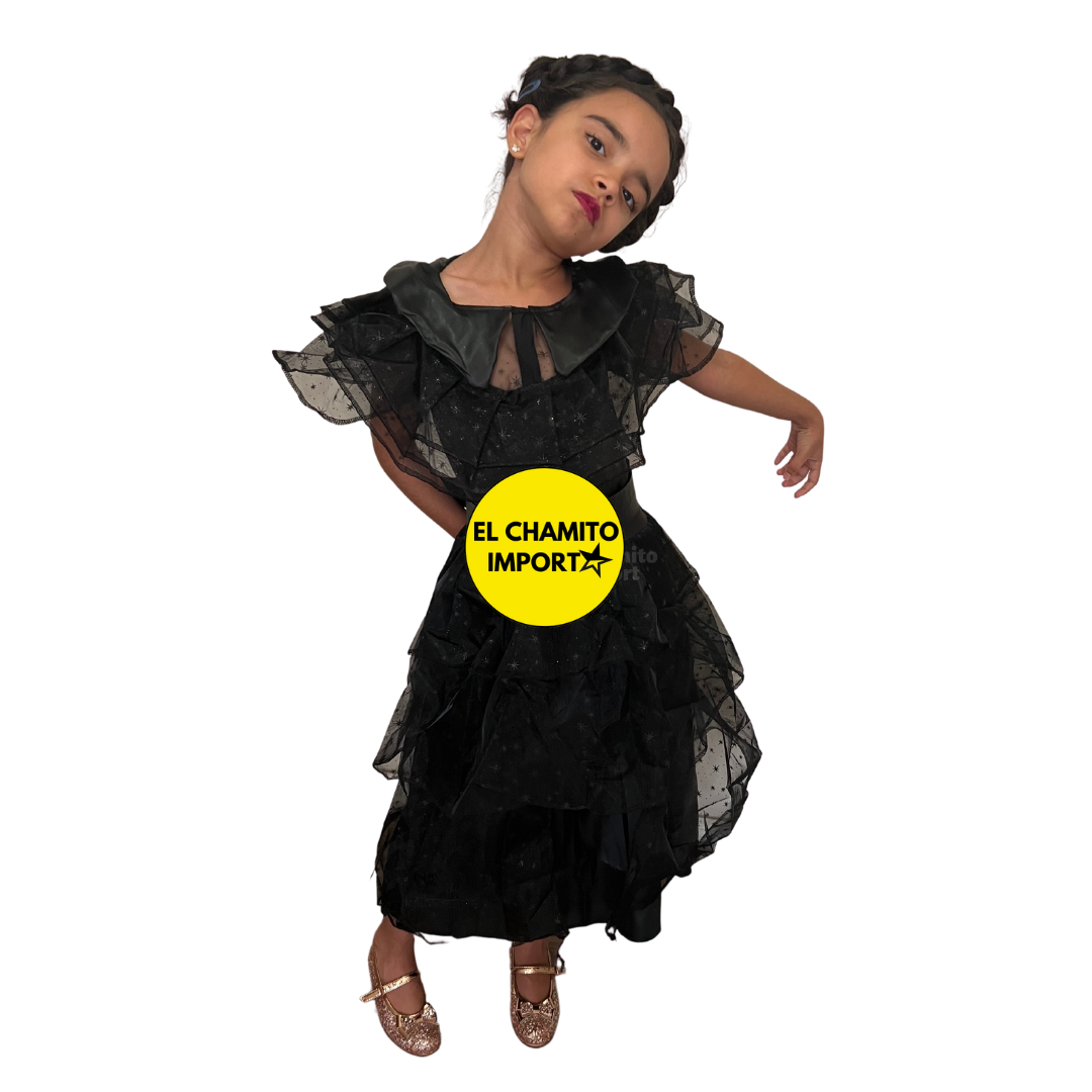 Disfraz De Merlina Addams De Fiesta