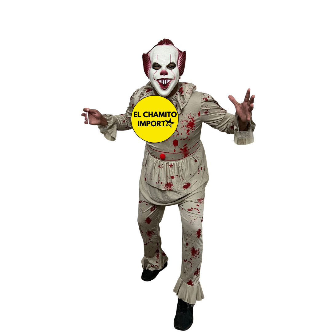 Disfraz Payaso Asesino It Pennywise Adulto+mascara Halloween