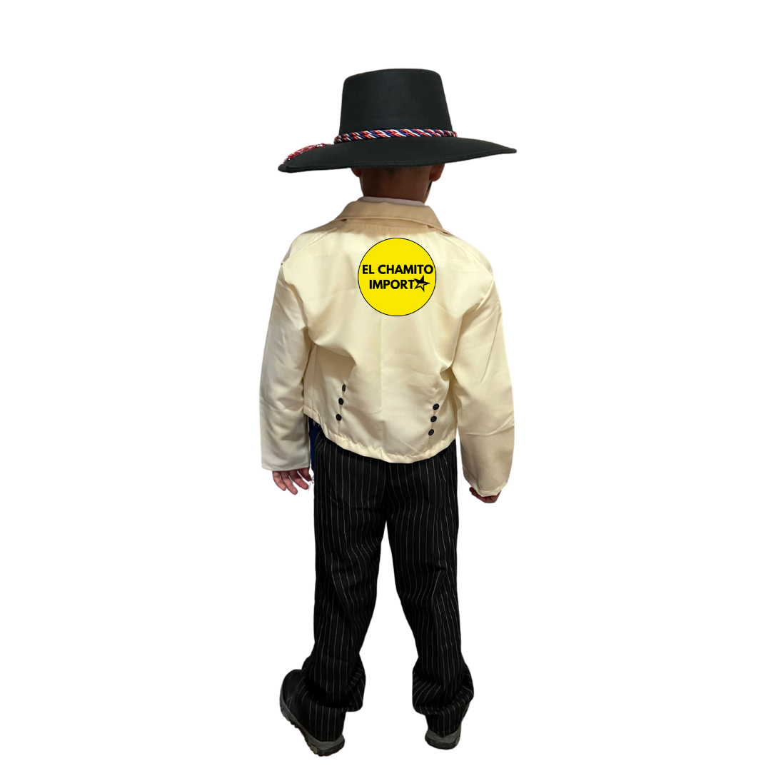 Traje Vestimenta Típica Huaso Elegante Niño