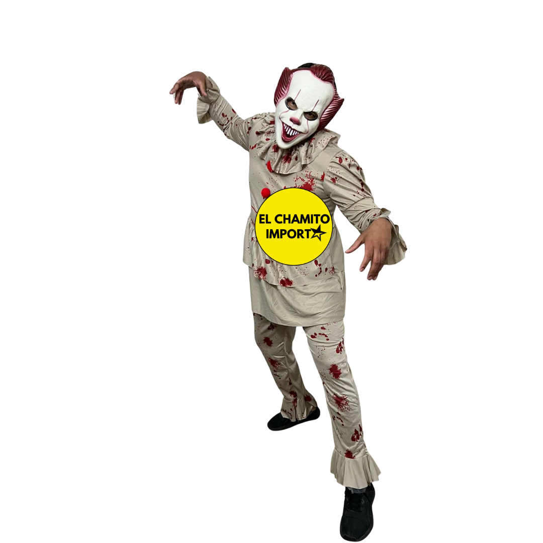 Disfraz Payaso Asesino It Pennywise Adulto+mascara Halloween