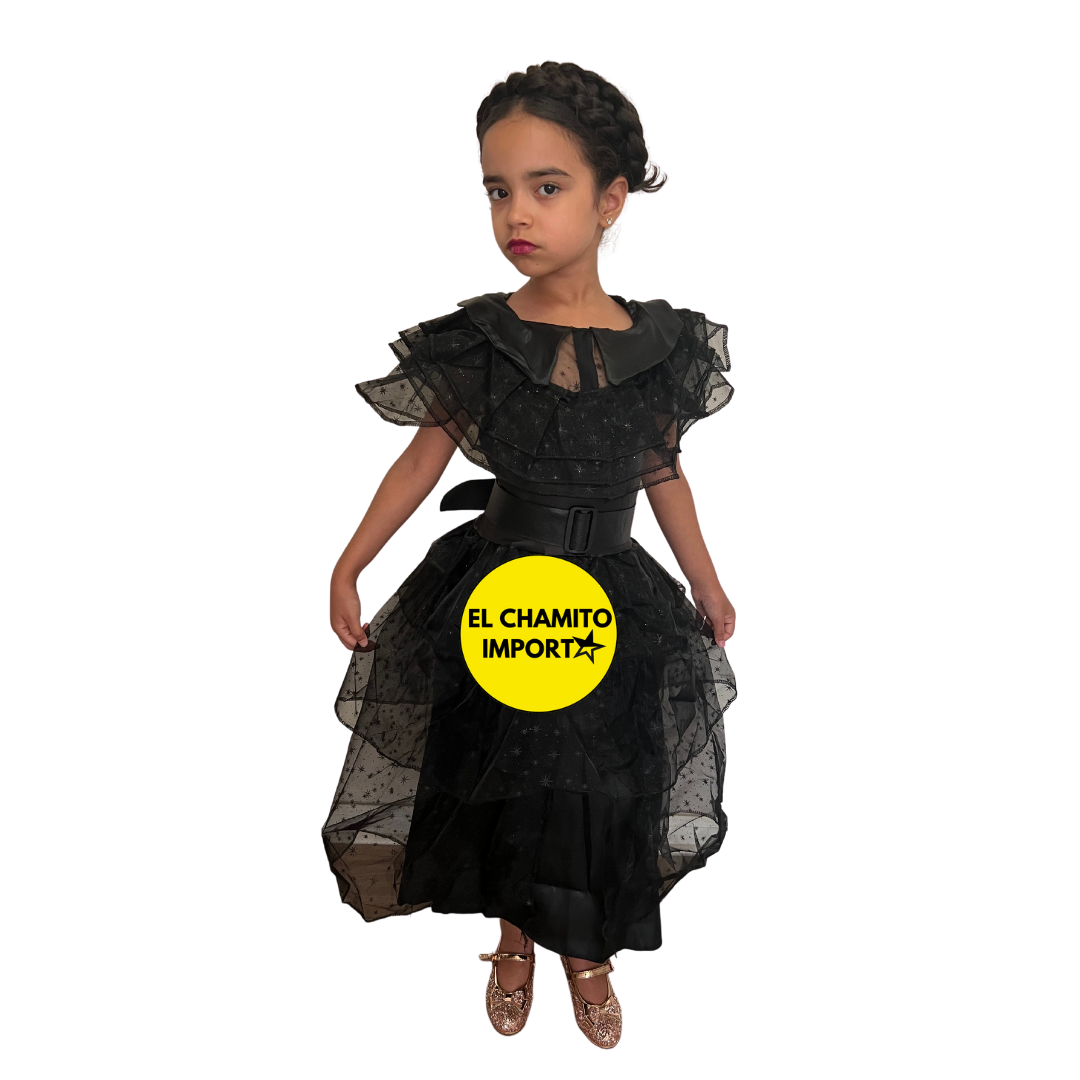 Disfraz De Merlina Addams De Fiesta