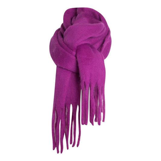 Bufanda Maxi Alpaca Unicolor Violeta Liso Standar