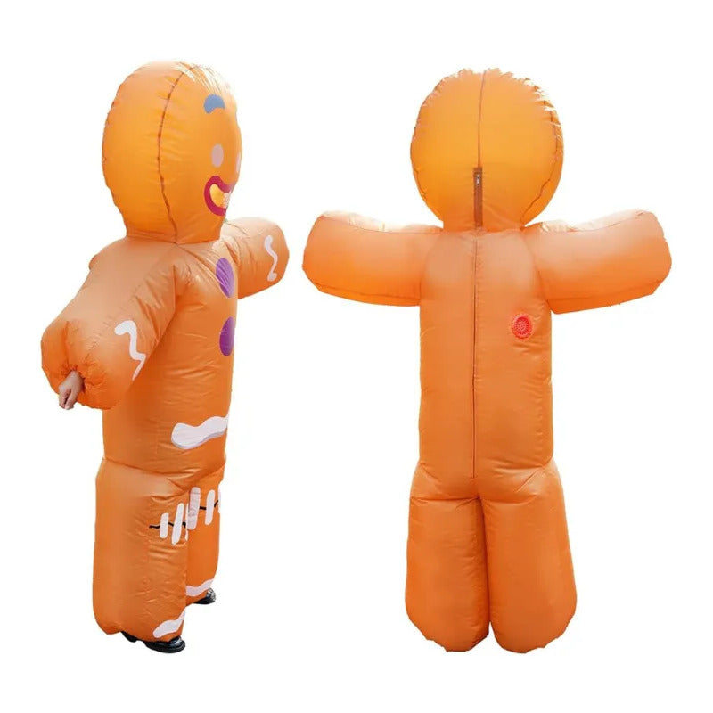 Disfraz Galleta De Jenjibre Inflable Cafe Adulto 160-190cm