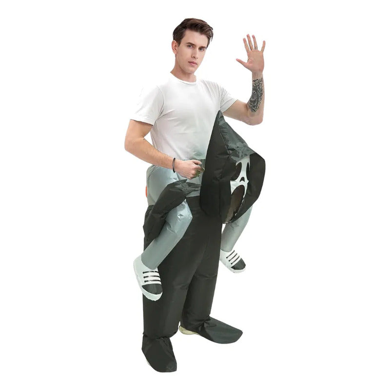 Disfraz Inflable Scary Movie Scream Adulto - Niño Negro Niño 120-150cm