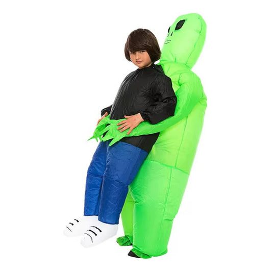Disfraz Marciano Inflable Alien Infantil 120-150cm Verde Lima