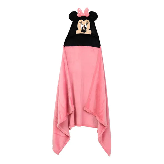 Manta Con Capucha 3d Para Niños Variedad De Diseños Minnie Rosa Claro