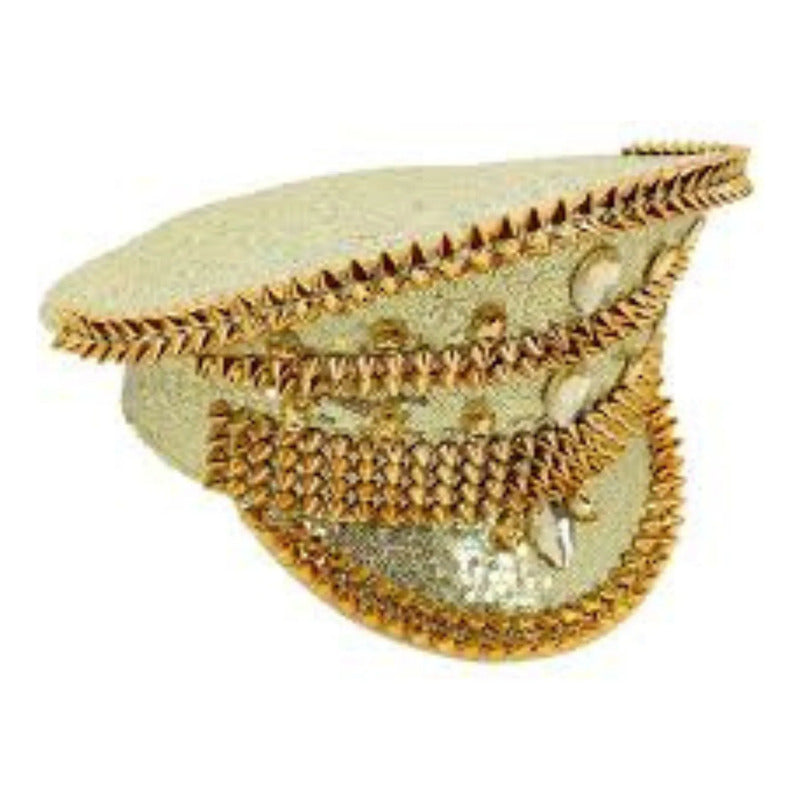 Gorro Capitana Brillos Glitter Fiestas Dorado