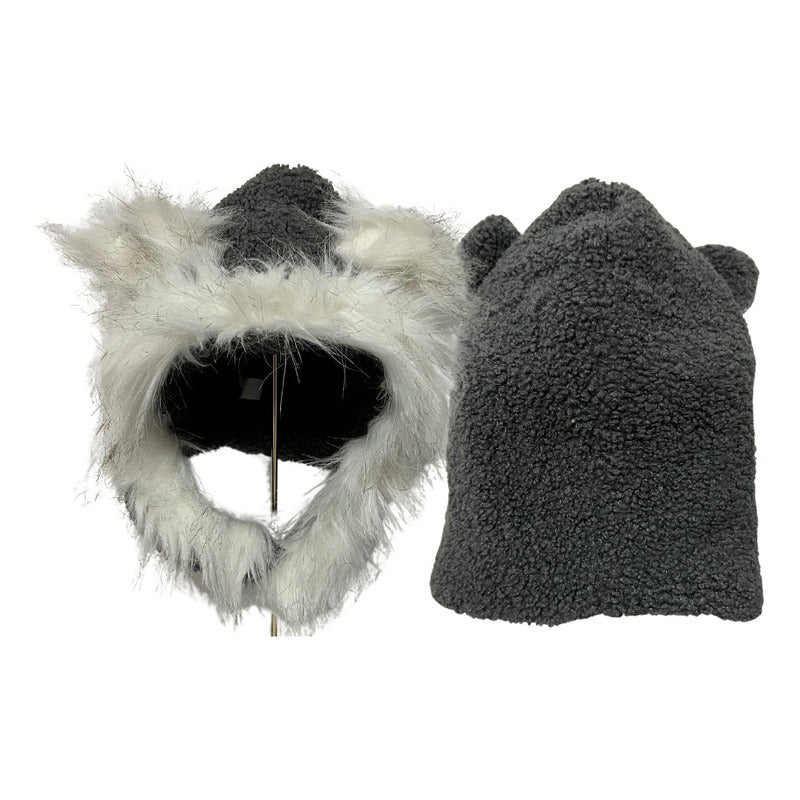 Gorro De Invierno Proteccion Frio Oso Peludito Niños