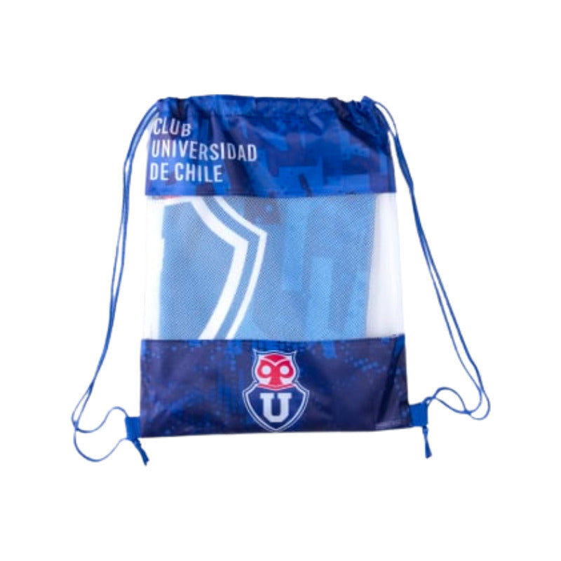 Toalla Playa Algodon C/ Bolso 140x70 Cm Azul Club Universidad De Chile