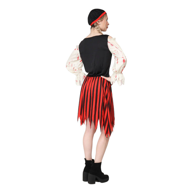 Disfraz Traje Pirata Mujer Cosplay Ngeo-rojo L