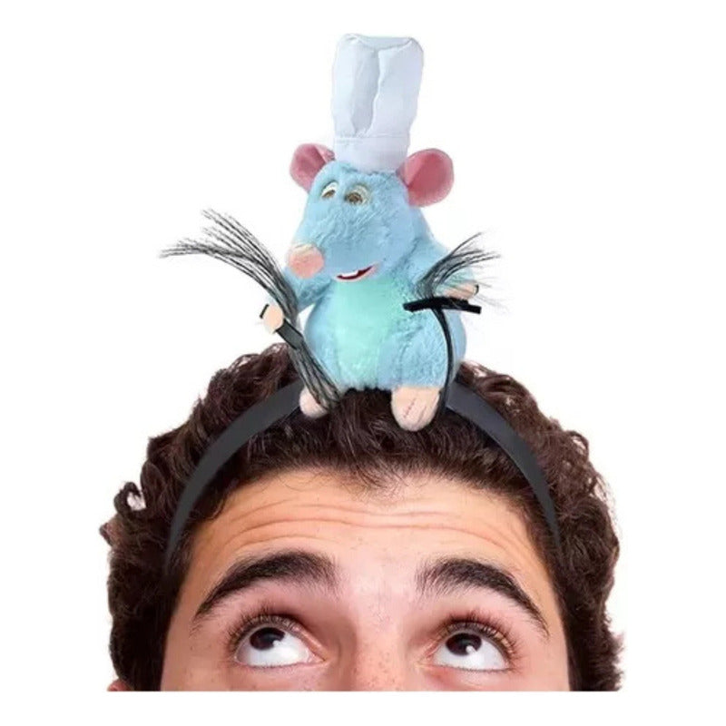 Cintillo Ratatouille Para Pelo Adorno Con Pinches Gris