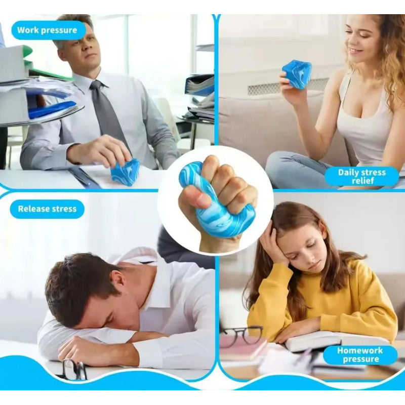 Squishy Cubo De Hielo Silicona Antiestrés Sensorial Varios