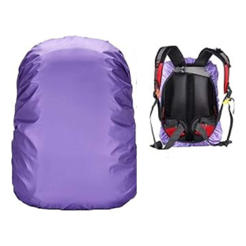 Fundas Impermeables Para Mochilas Cubre Mochila 80l Violeta Lisa
