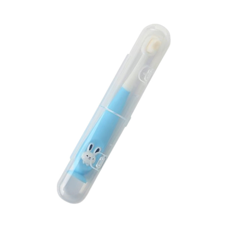 Cepillo Dental Aprendizaje Viajero Parvulo Estuche Bebes Celeste