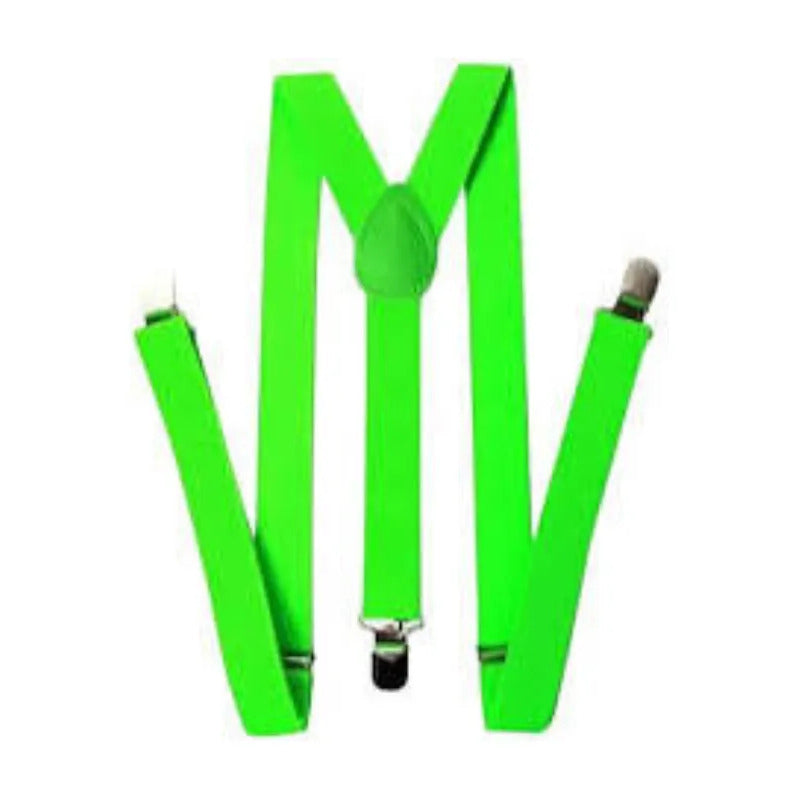 Suspensores Para Adulto Cosplay Verde Fluor Lisa