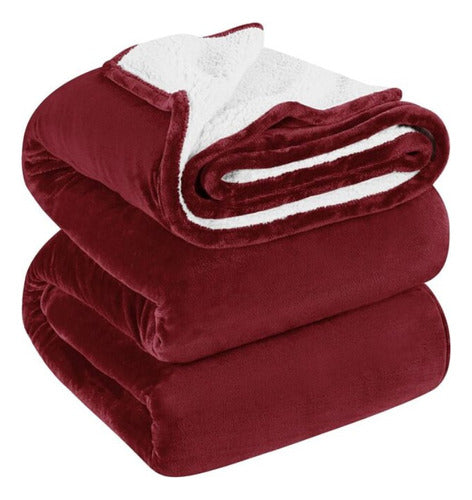 Manta Gruesa Frazada Polar Suave Ropa Cama Sherpa
