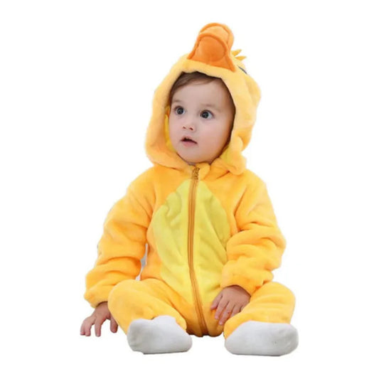 Pijama Y Disfraz Enterito Polar Bebes Amarillo Pato 70