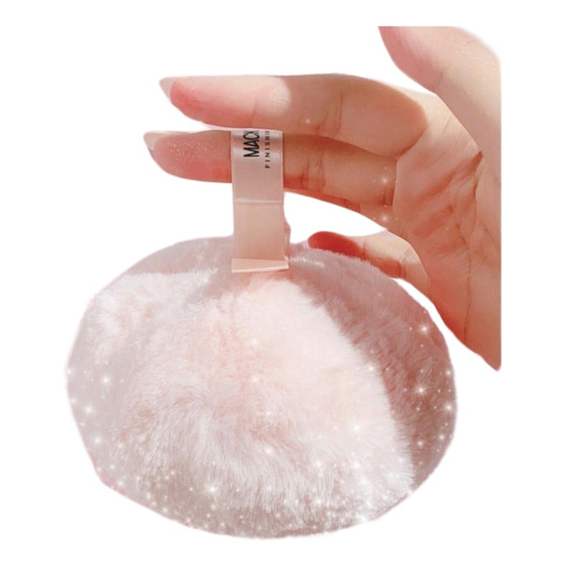 Esponja Pompon Polvo De Hadas Iluminador Rosa