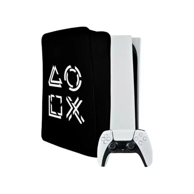 Funda Protectora Para Consola Ps5 Diseño Excluivo Antipolvo Negro Liso