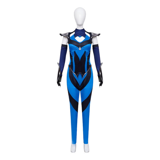 Disfraz De Kitana Mortal Kombat Mujer Azul M