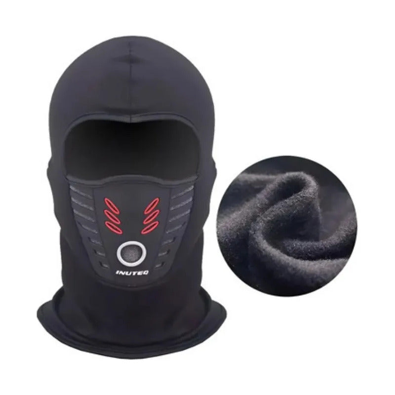Balaclavas Micropolar Pasamontaña Mascara Proteccion Frio Negro Liso Standar Ajustable