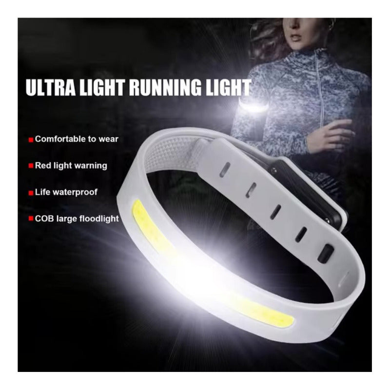 Brazalete De Luz Led Seguridad Luz Blanca - Roja 3 Modos