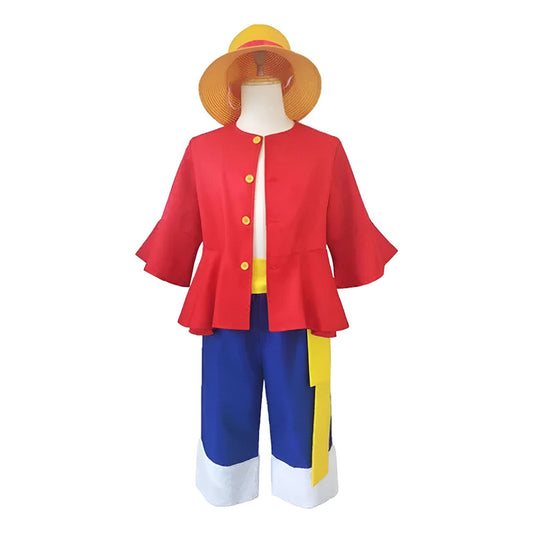 Disfraz De Otaku Halloween Disfraz Cosplay Adulto Anime Monkey De Luffy 10-12 Años