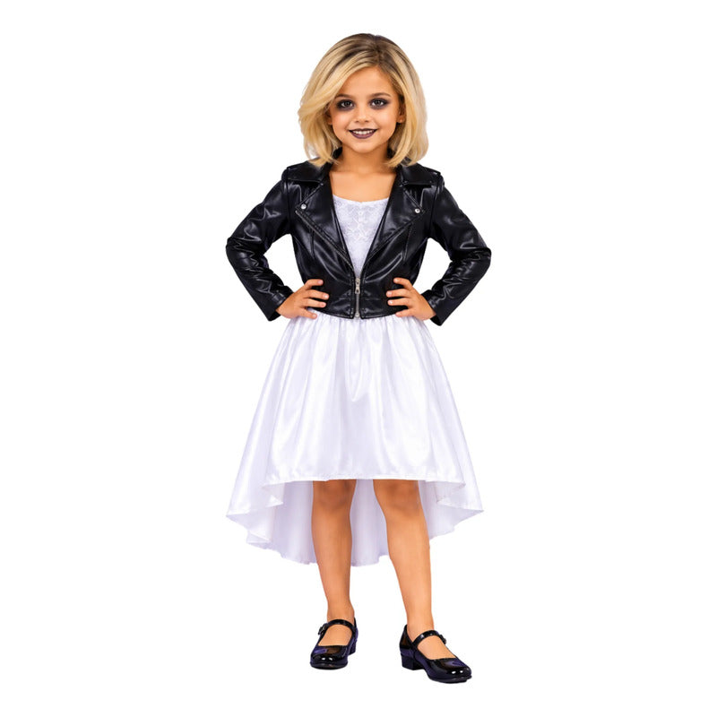 Disfraz Novia De Chucky Tiffany Niña Negro /blancg 5-6