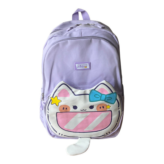 Mochila Escolar Juvenil Kawaii Diseño Gata