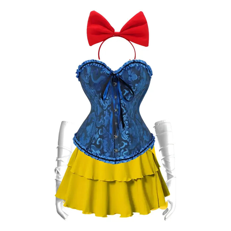 Disfraz Princesa Sexy Cosplay Azul-blancanieves L