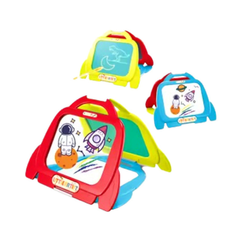 Pizarra Didáctica Tablero Magnético 4 En 1 Para Niños Multicolor