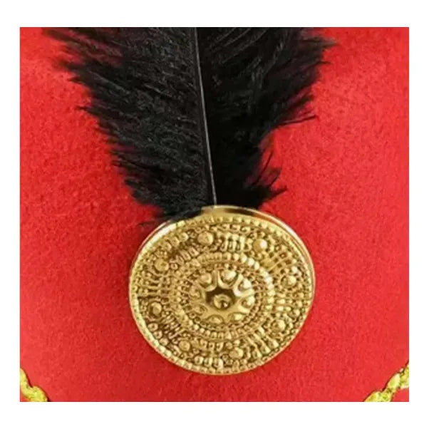 Gorro De Soldado Cosplay Accesorio Para Disfraz Rojo Standar 58cm Soldado