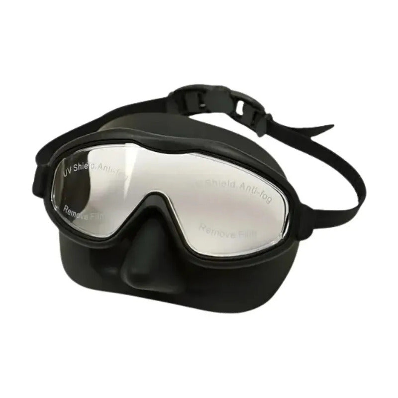 Máscara De Buceo Para Niños, Buceo Kids Antiempañamiento Ajustable En Negro