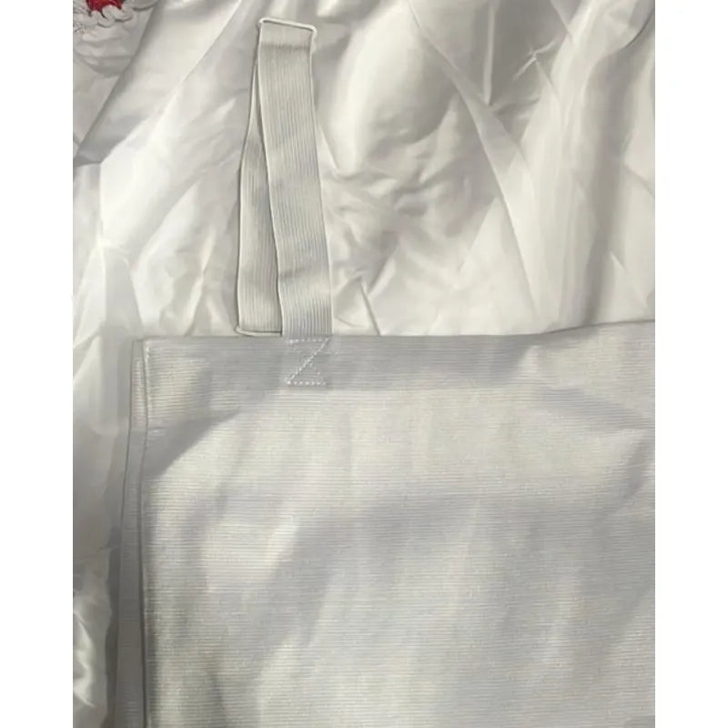 Falso Vestido Competencia Mujer Fechas Patrias Blanco M