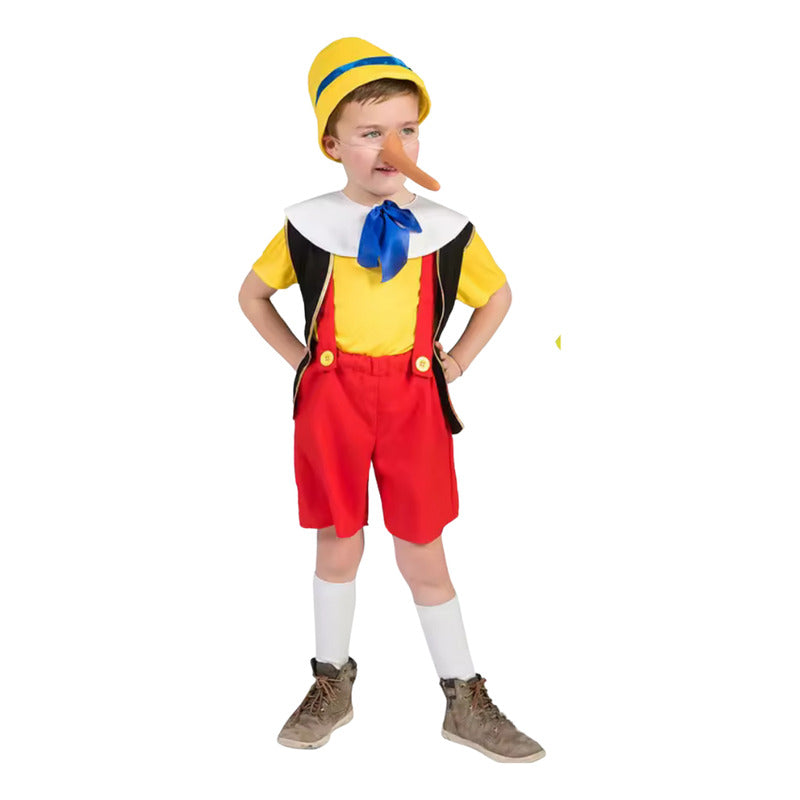 Disfraz De Pinocho Para Niños Cosplay Amarillo 5-6 Años