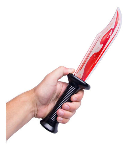 Cuchillo Falso Sangre Falsa Que Fluye Efecto Real Halloween