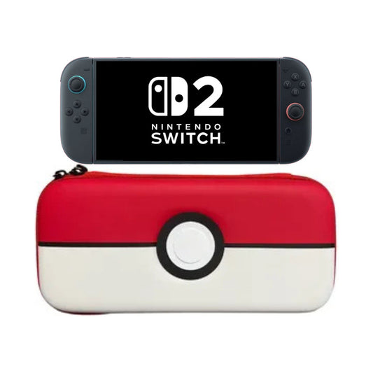 Estuche Protector Pokemon Compatible  Nintendo Switch 2 Rojo-blanco