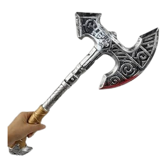 Hacha Falsa Guerrero Romano Y Vikingo - Cosplay Divertido Plata
